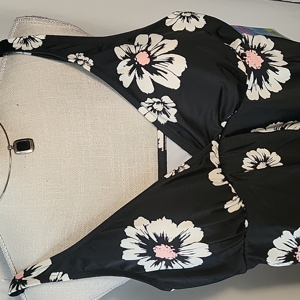 💥 NWT Swim Solutions Floral swim dress swimdress - Picture 4 of 9